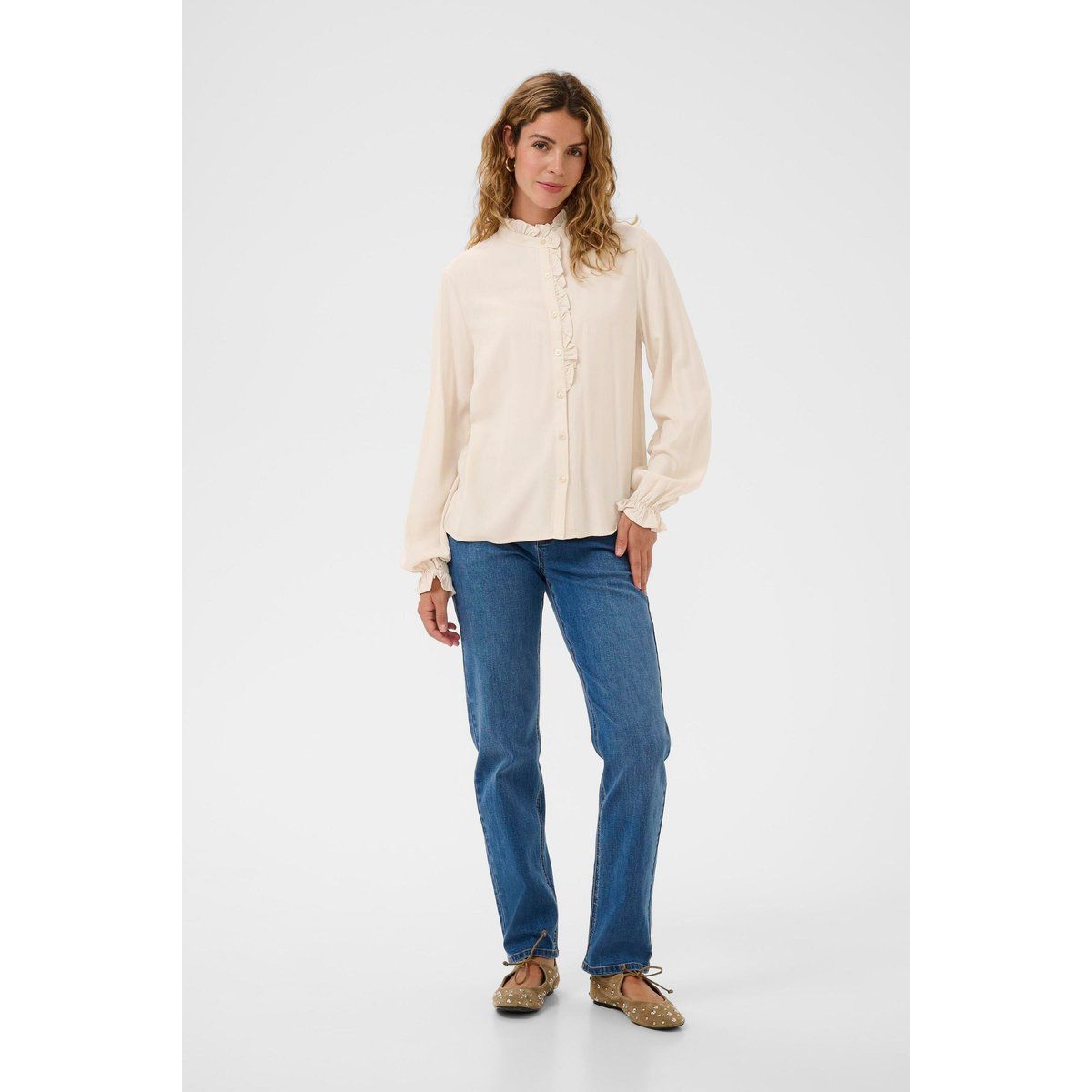 Elegante Bluse mit Rüschenkragen