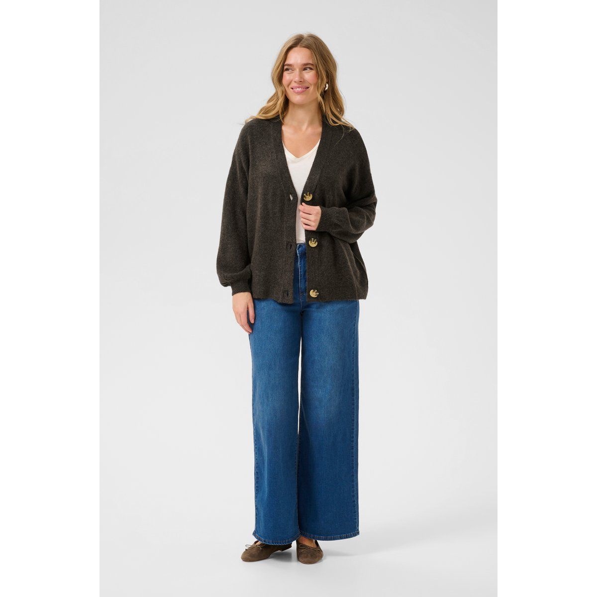 Locker sitzende Oversized Strickjacke