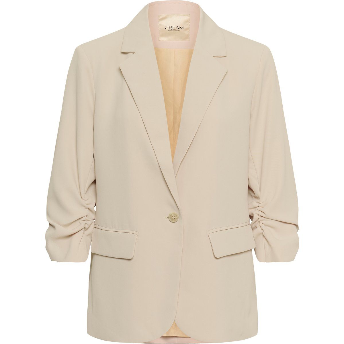 Lockerer Blazer mit Raffärmeln