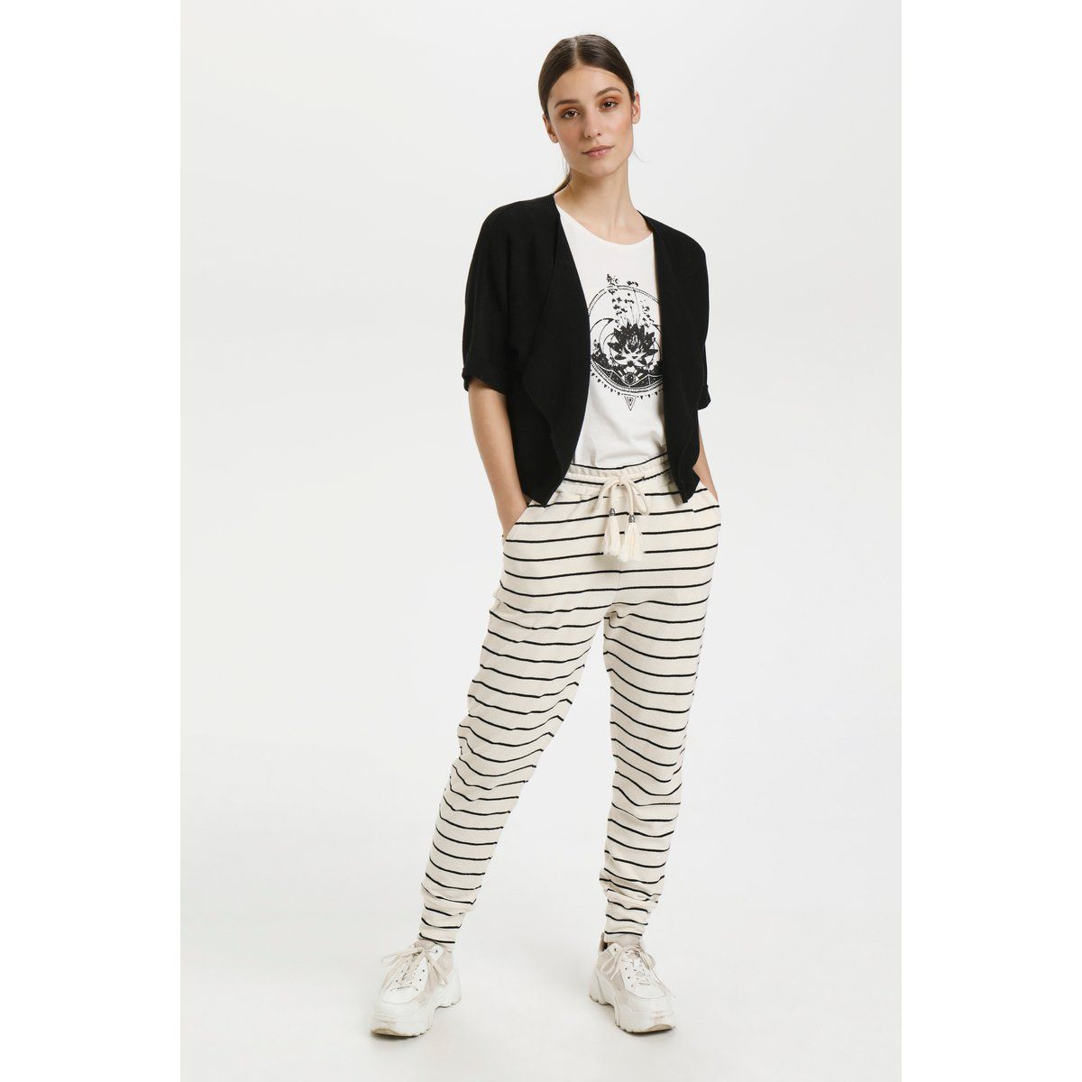 Kurzärmlige Loose Fit Strickjacke