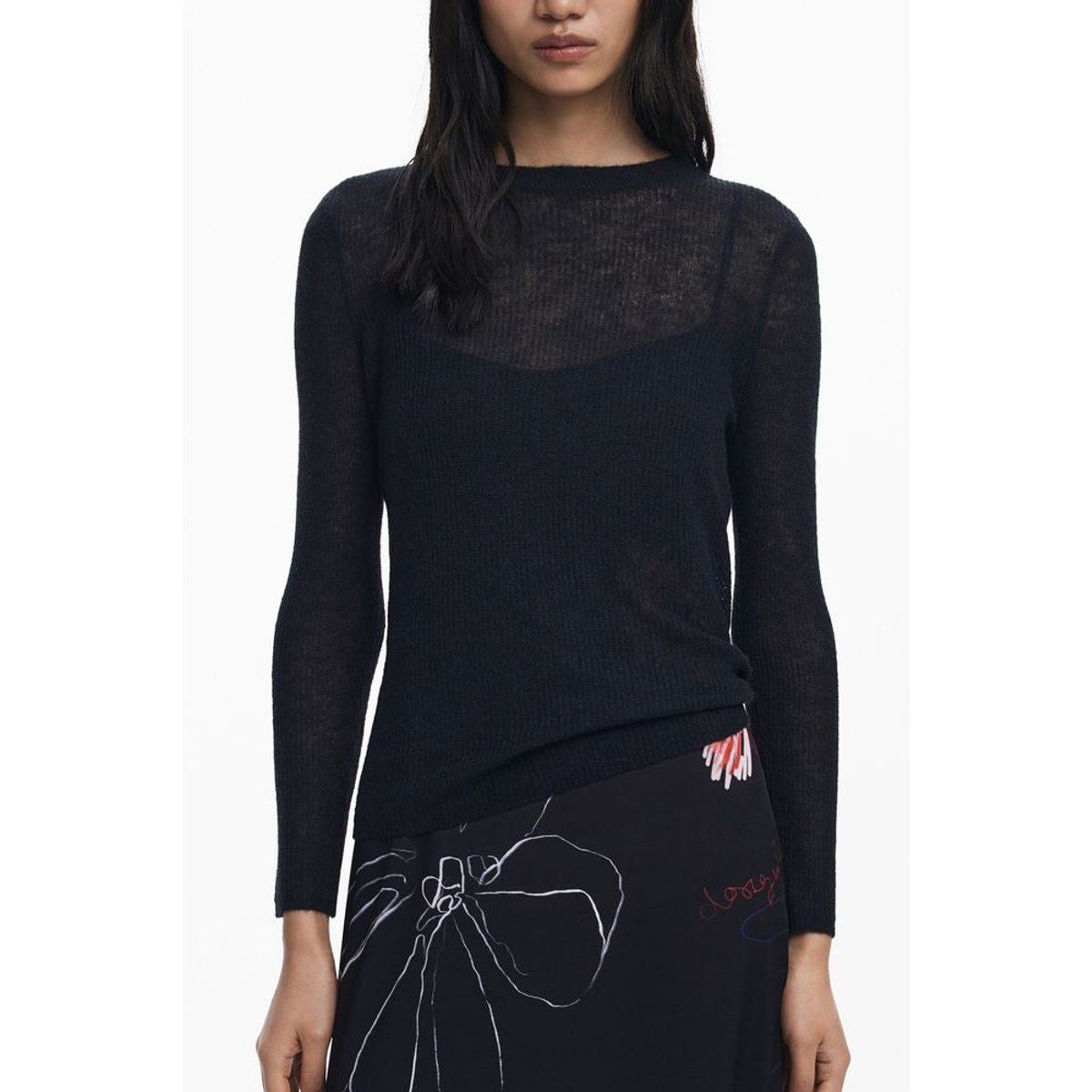 Maxikleid mit transparentem Bolero