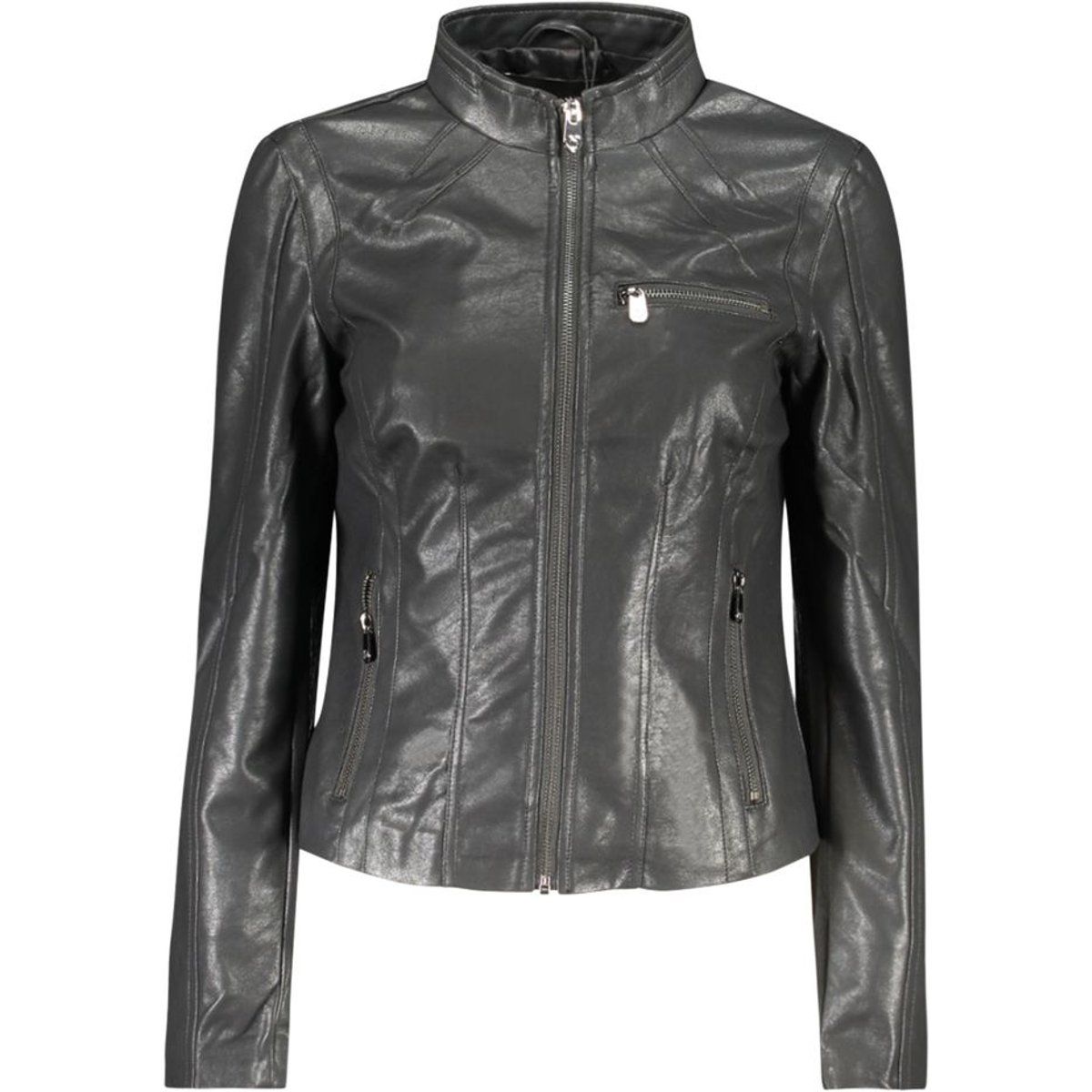 Elegante Bikerjacke aus Kunstleder