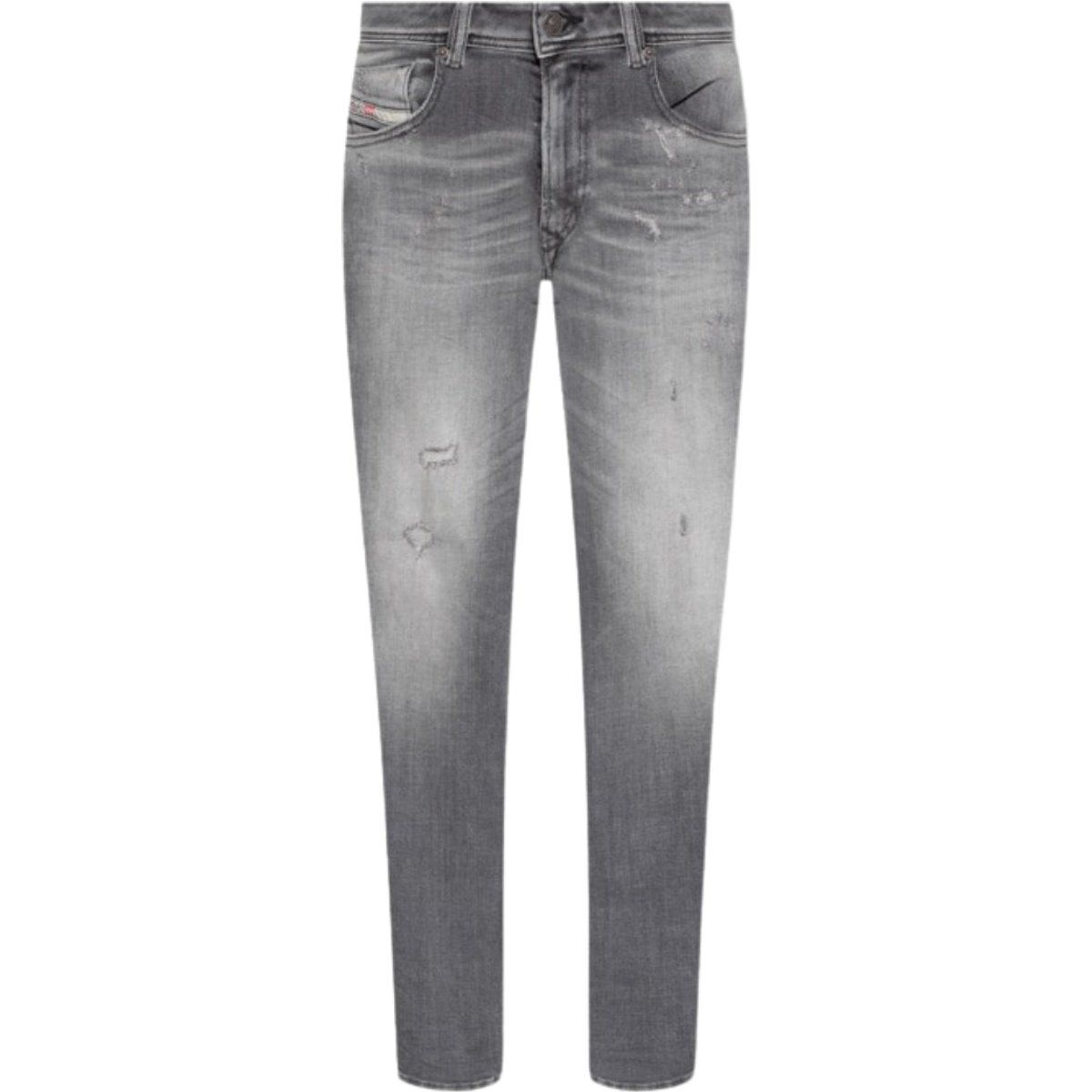 Sleenker Slim-Fit Denim-Jeans mit Destroyed-Effekt