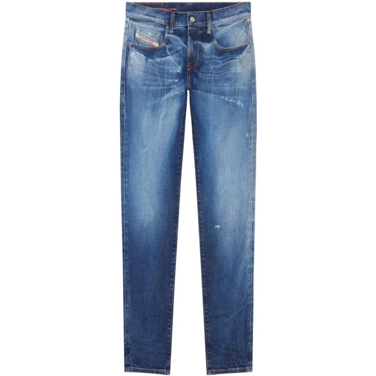 Schmal Zulaufende Distressed Jeans