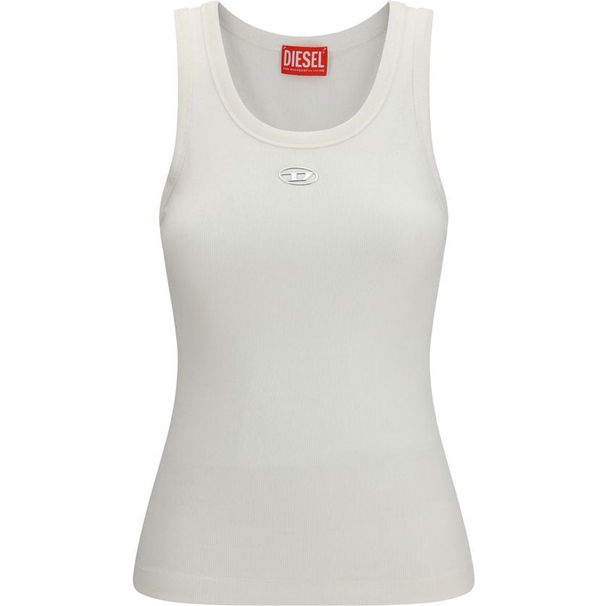 Geripptes Tanktop mit Logodetail