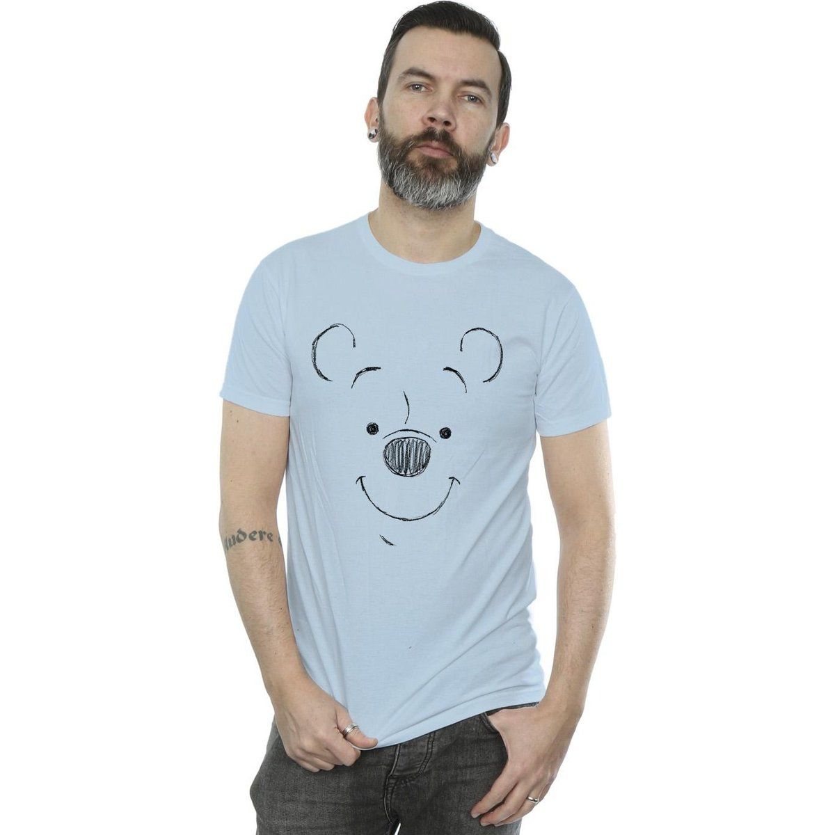 Minimalistisches Winnie Puuh Skizzen-T-Shirt
