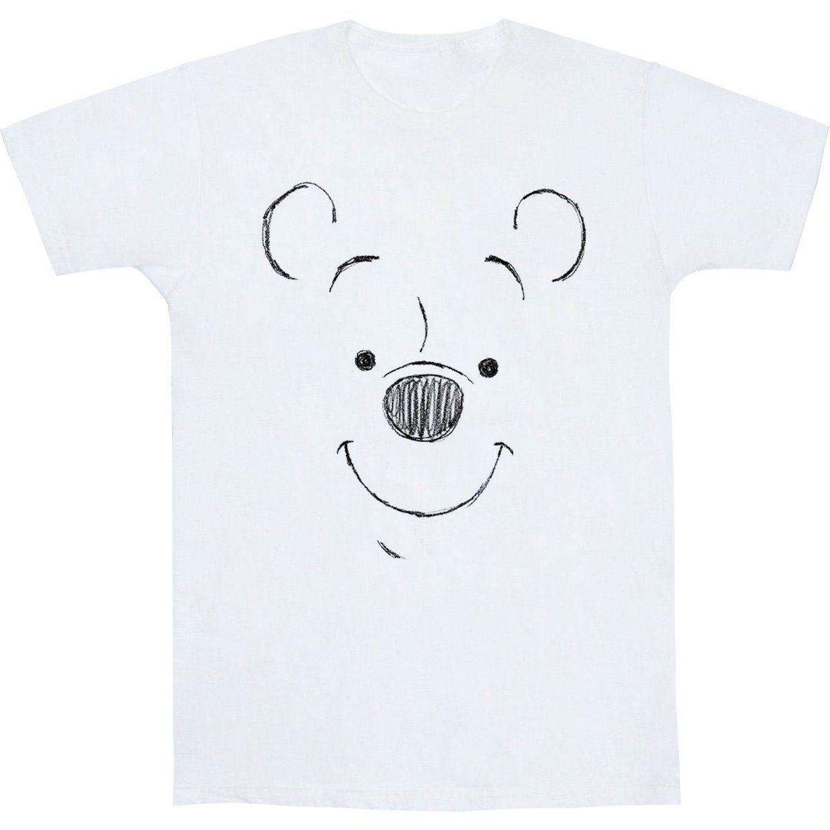 Minimalistisches T-Shirt mit Skizzen-Print