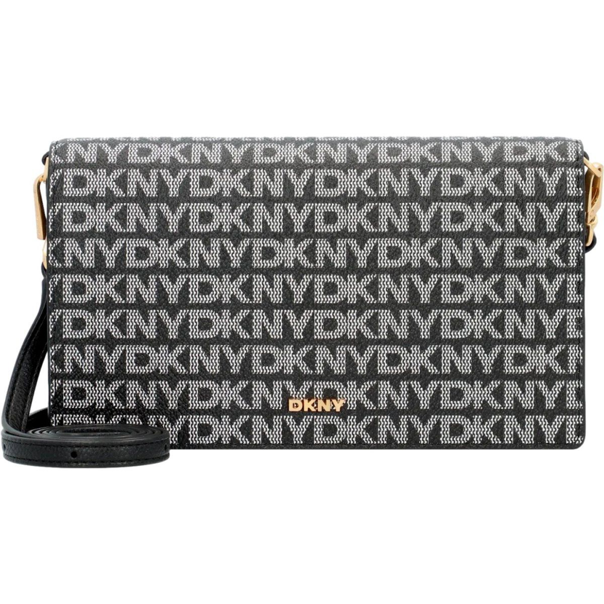 Strukturierte Umhängetasche mit Monogramm-Print