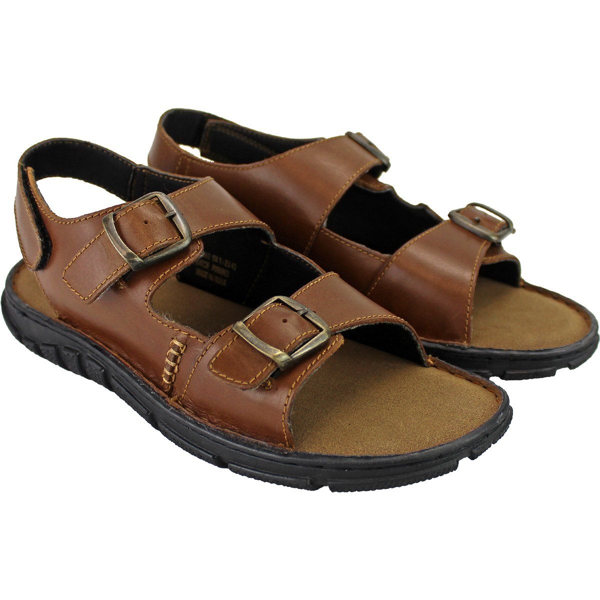 Klassische Ledersandalen mit verstellbaren Schnallen