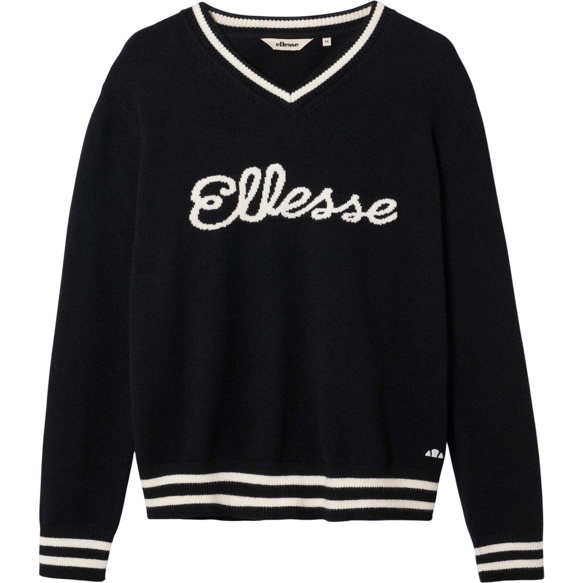 V-Ausschnitt Pullover mit Schriftzug-Logo