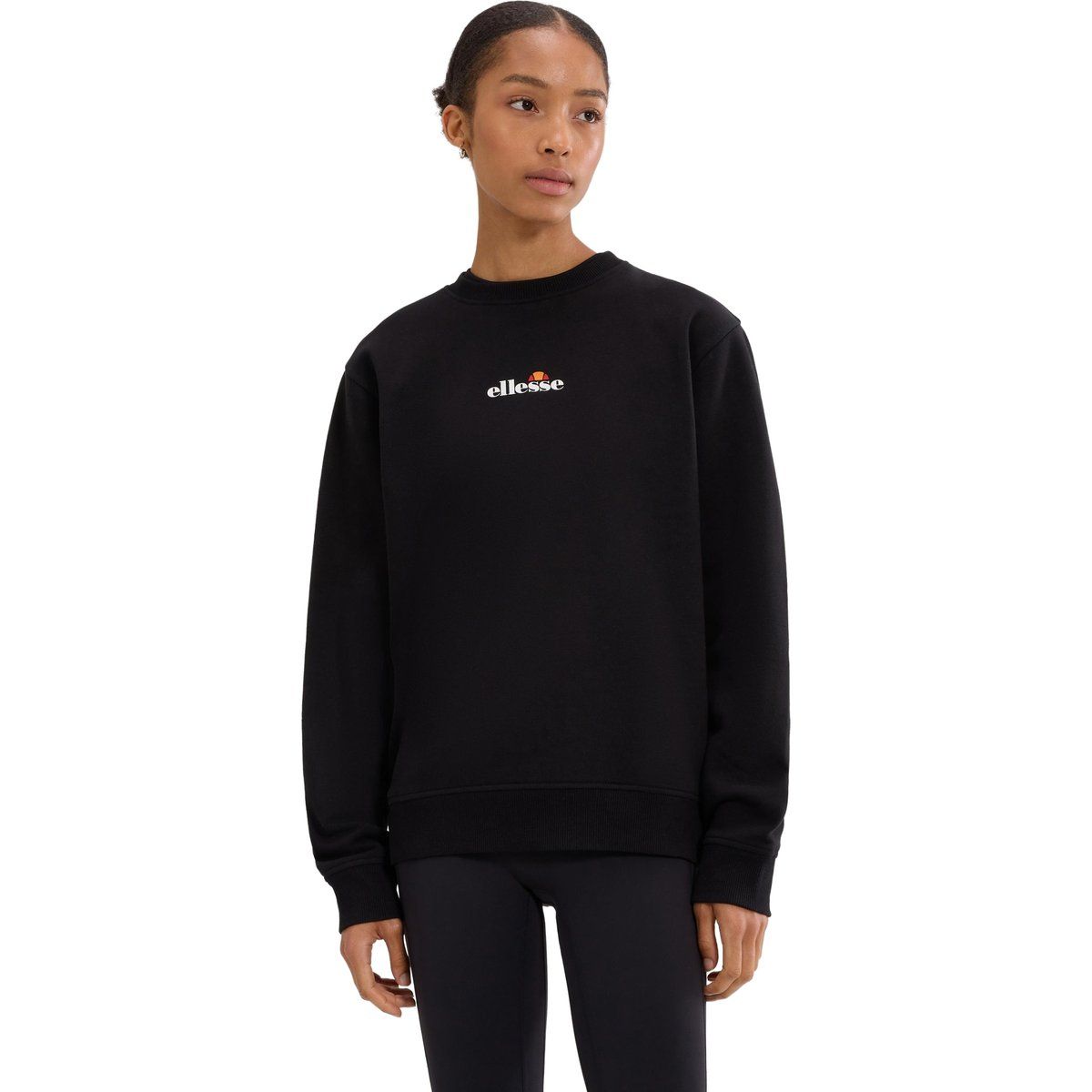 Minimalistisches Logo-Sweatshirt mit Rundhalsausschnitt
