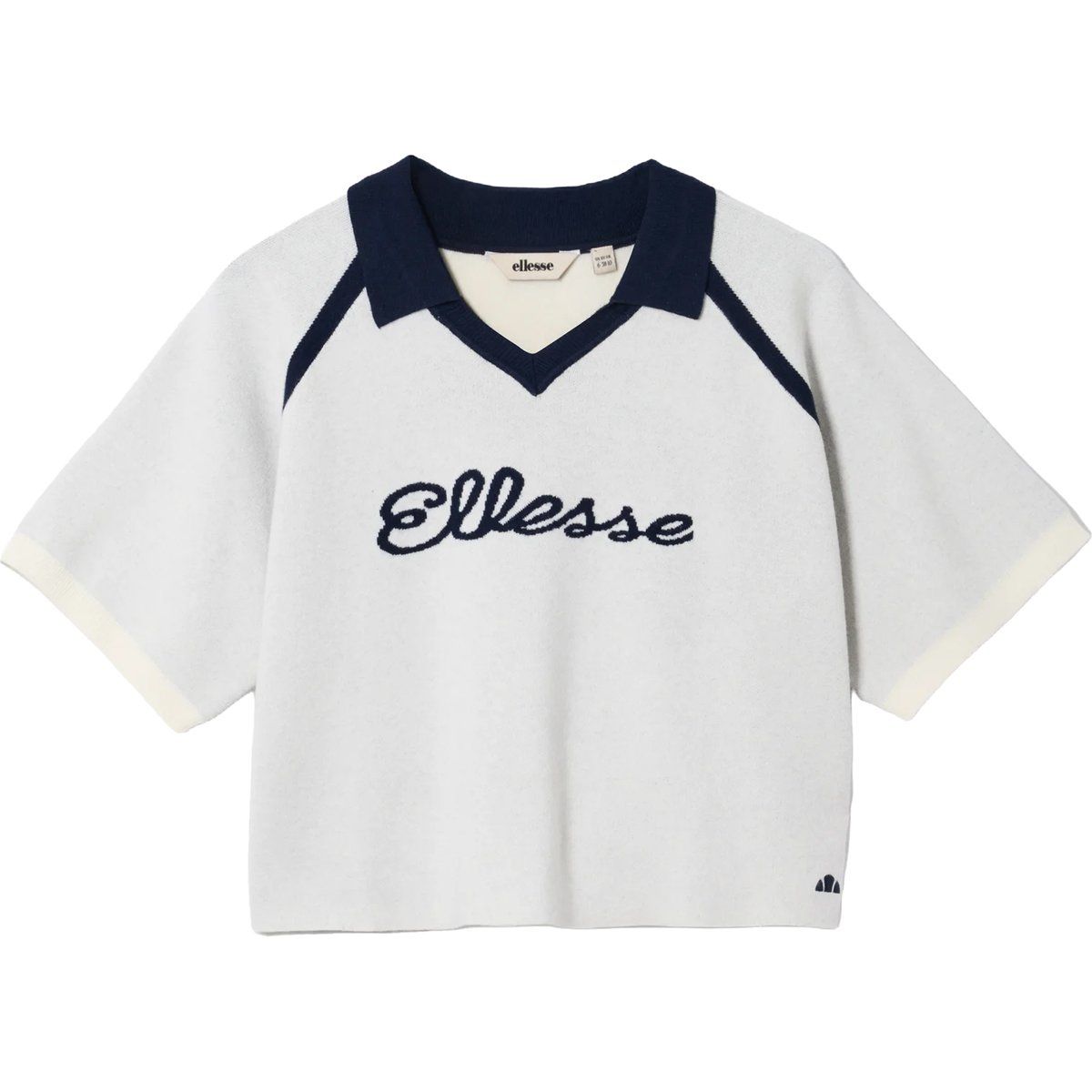 Kurzes Polo-Shirt mit Kontrastbesatz