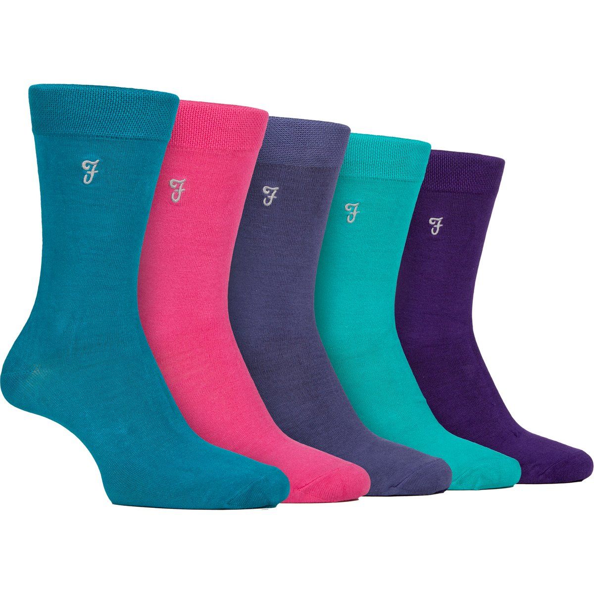 Einfarbige Crew-Socken aus Bambusmischung