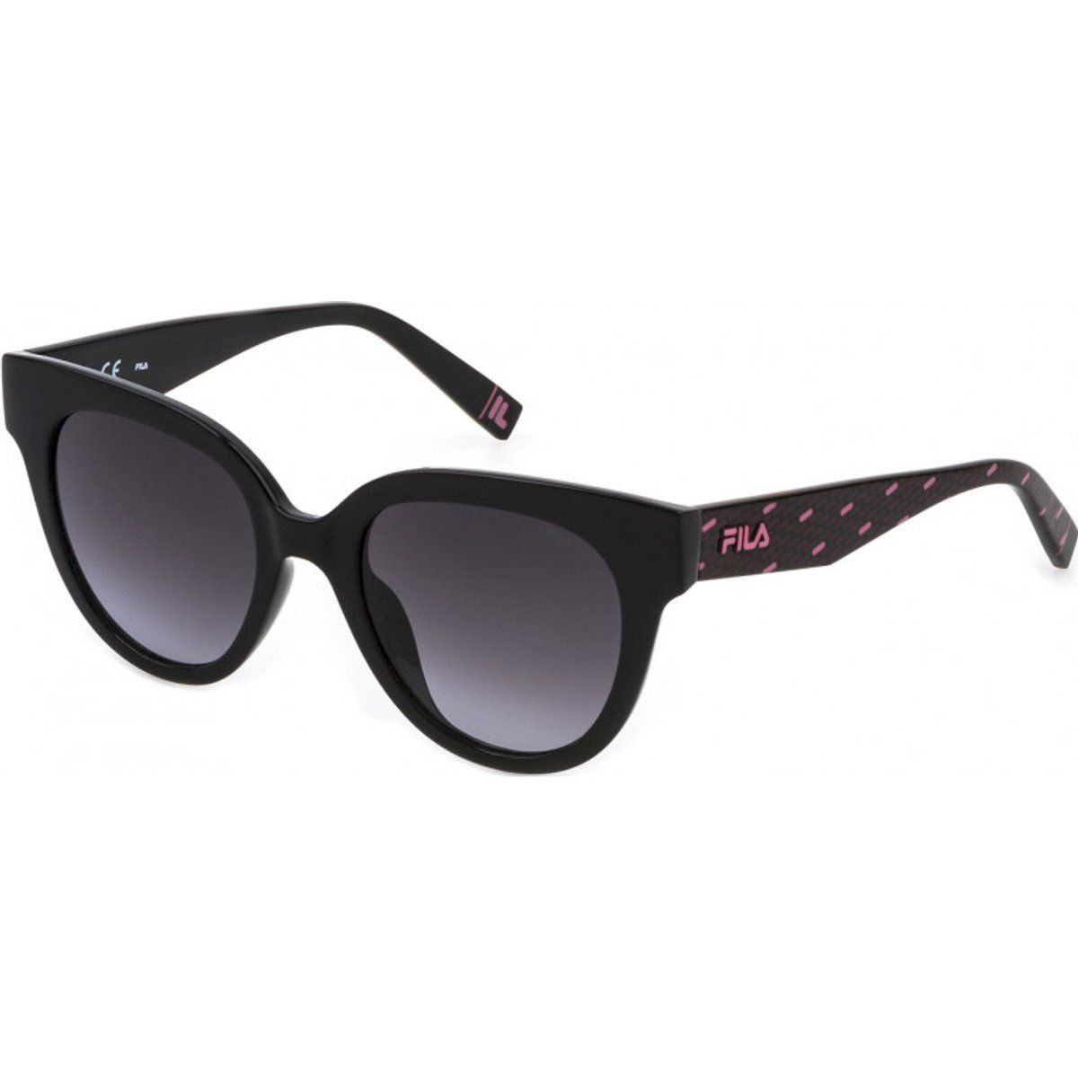 Cat-Eye-Sonnenbrille mit gemusterten Bügeln