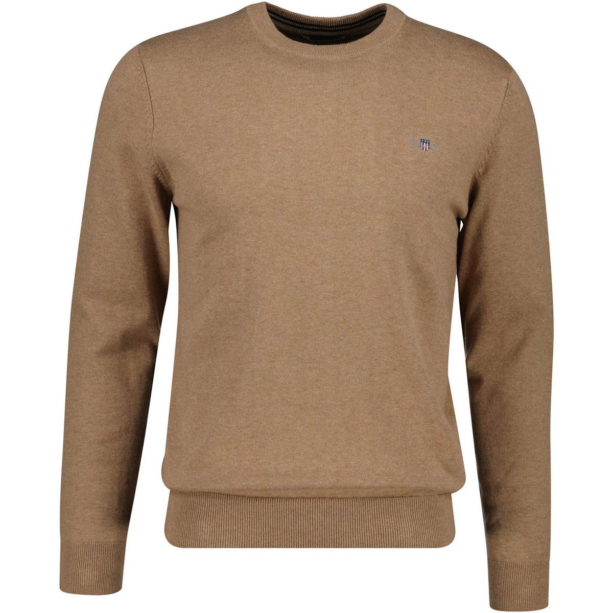 Klassischer Feinstrick-Pullover mit Rundhalsausschnitt