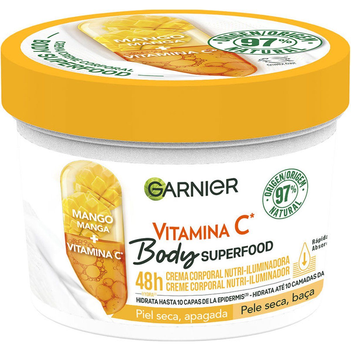 Pflegende Mango-Körpercreme mit Glow