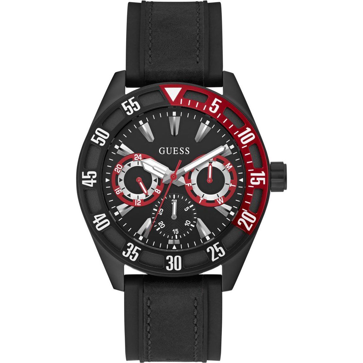 Sportliche Multifunktionsuhr mit Silikonarmband