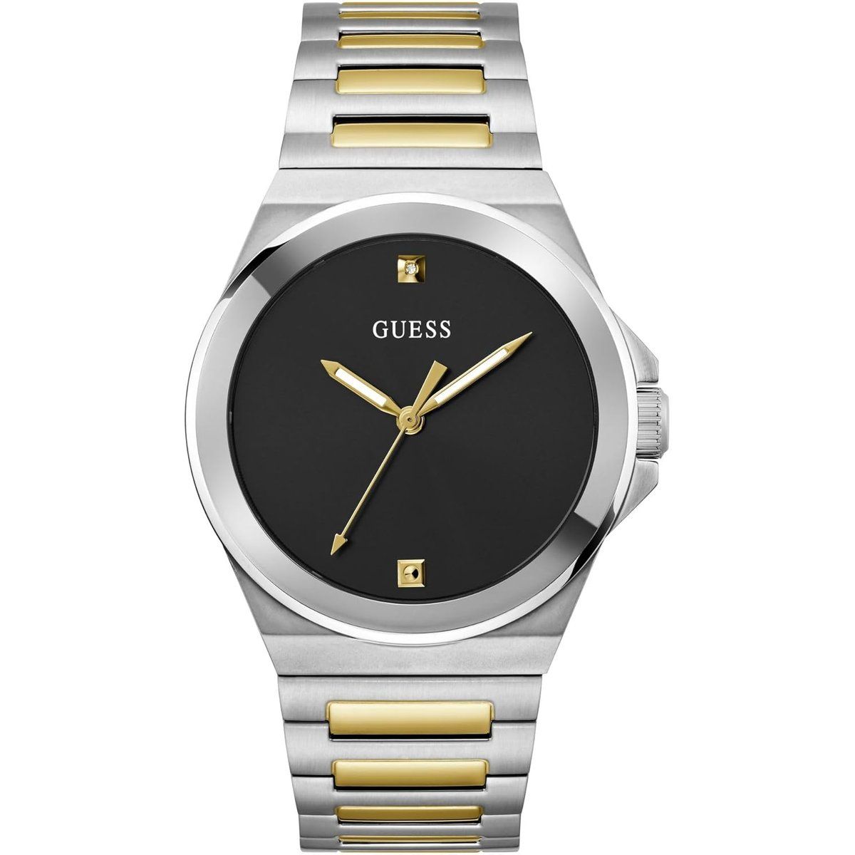 Bicolor Armbanduhr mit Diamant-Indizes