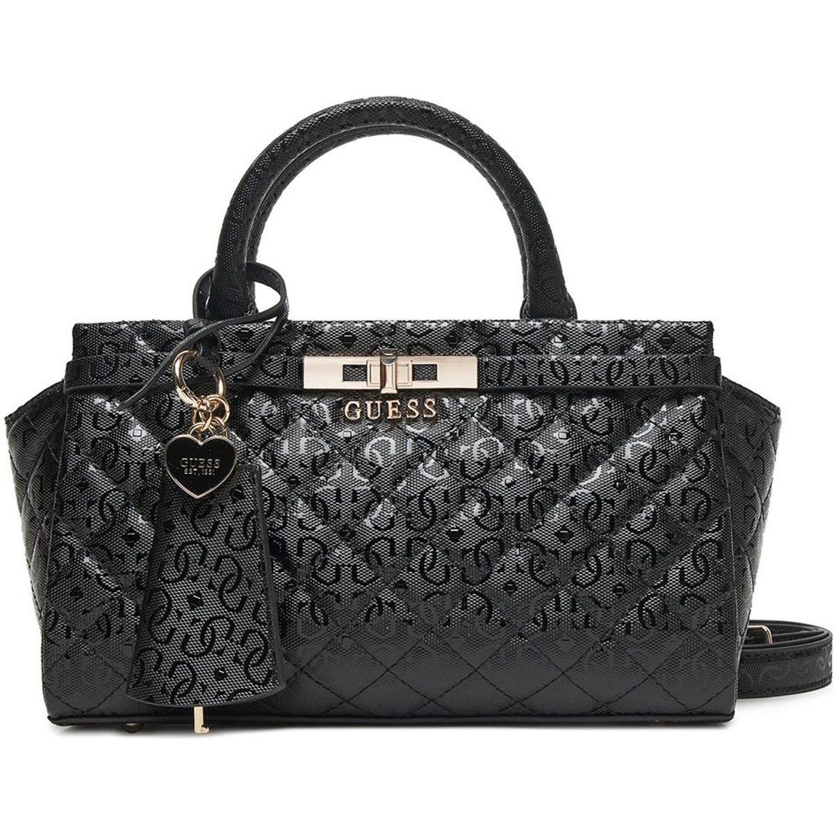 Gesteppte Satchel Tasche mit Logo