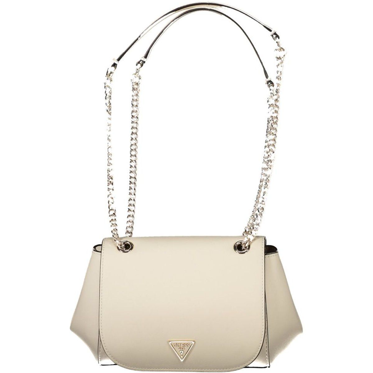 Strukturierte Schultertasche mit Goldketten