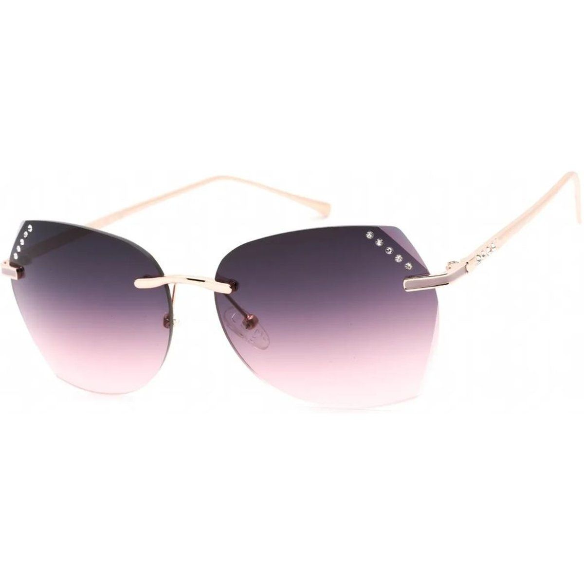 Randlose Schmetterlings-Sonnenbrille mit Strass