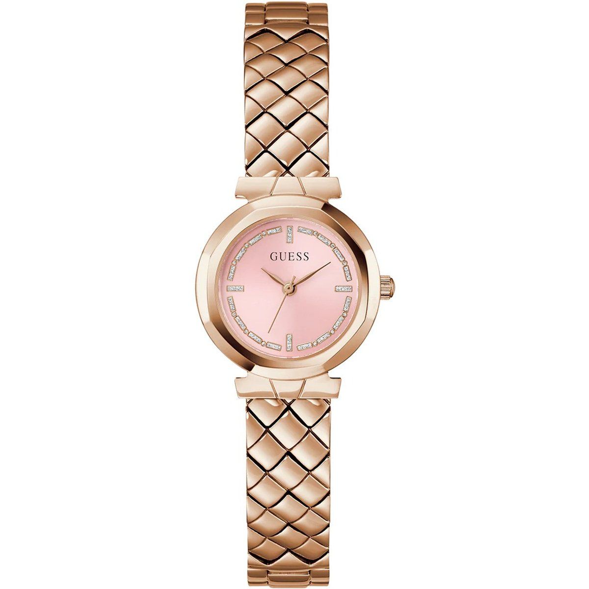 Elegante Armbanduhr mit Steppmuster