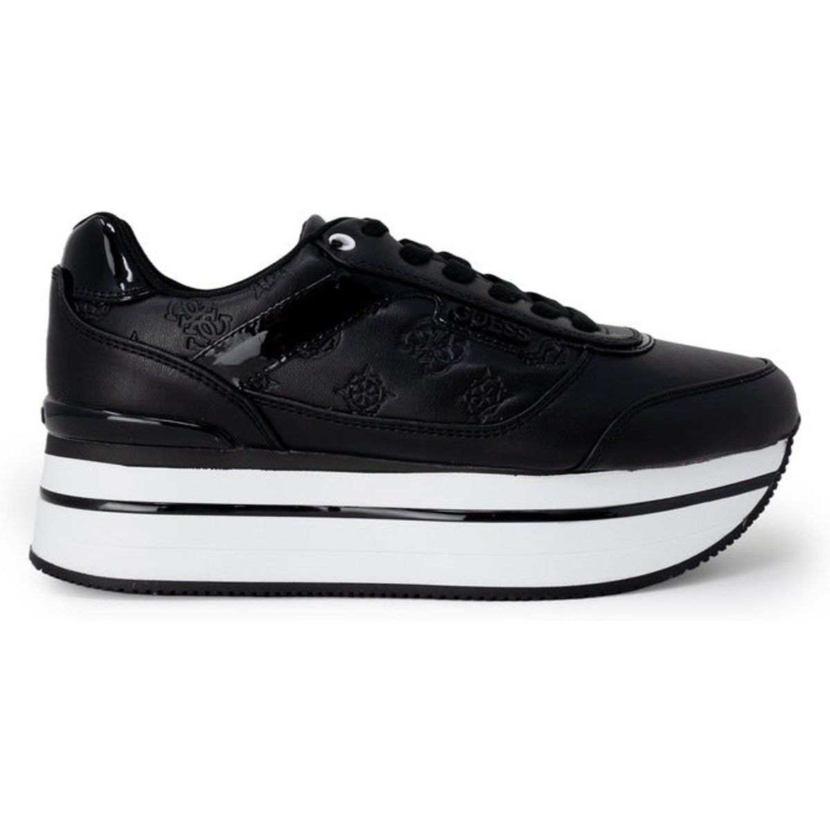 Plateau-Sneaker mit Logo-Prägung