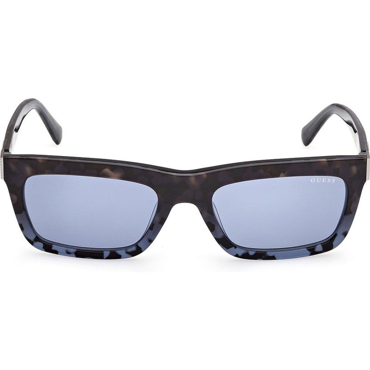 Rechteckige Sonnenbrille mit Schildpatt-Muster