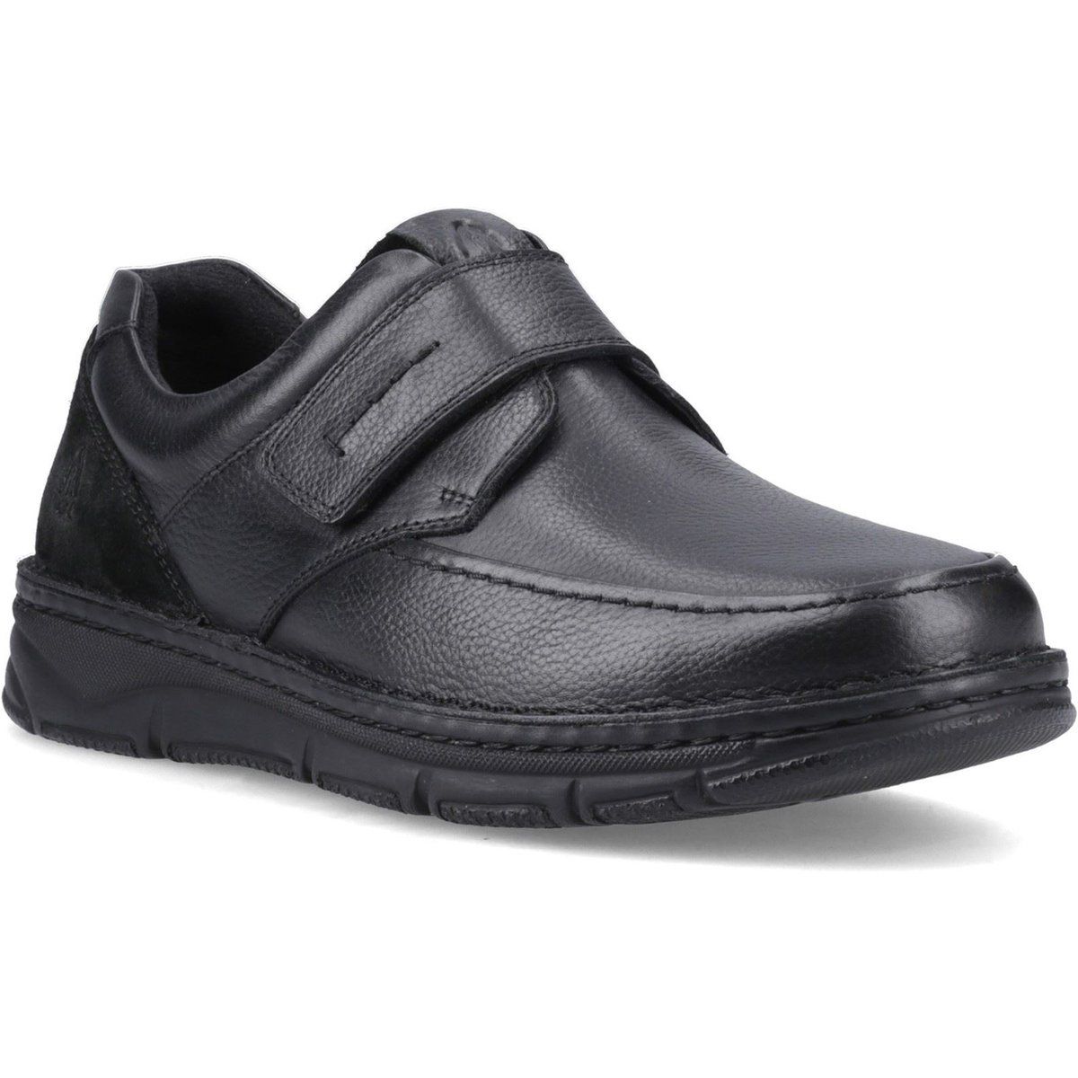 Leder-Slipper mit Klettverschluss