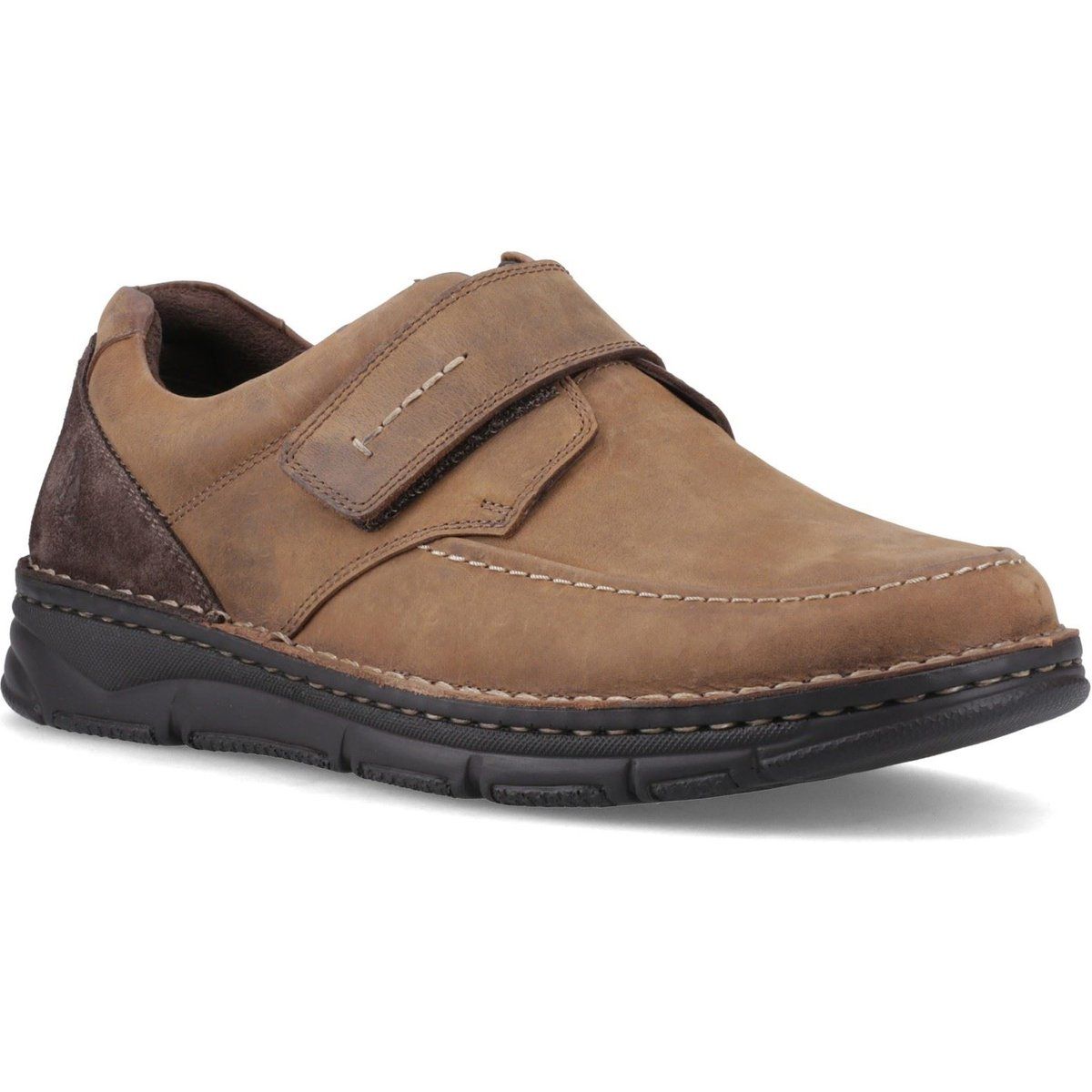 Langlebige Leder-Slipper mit Klettverschluss
