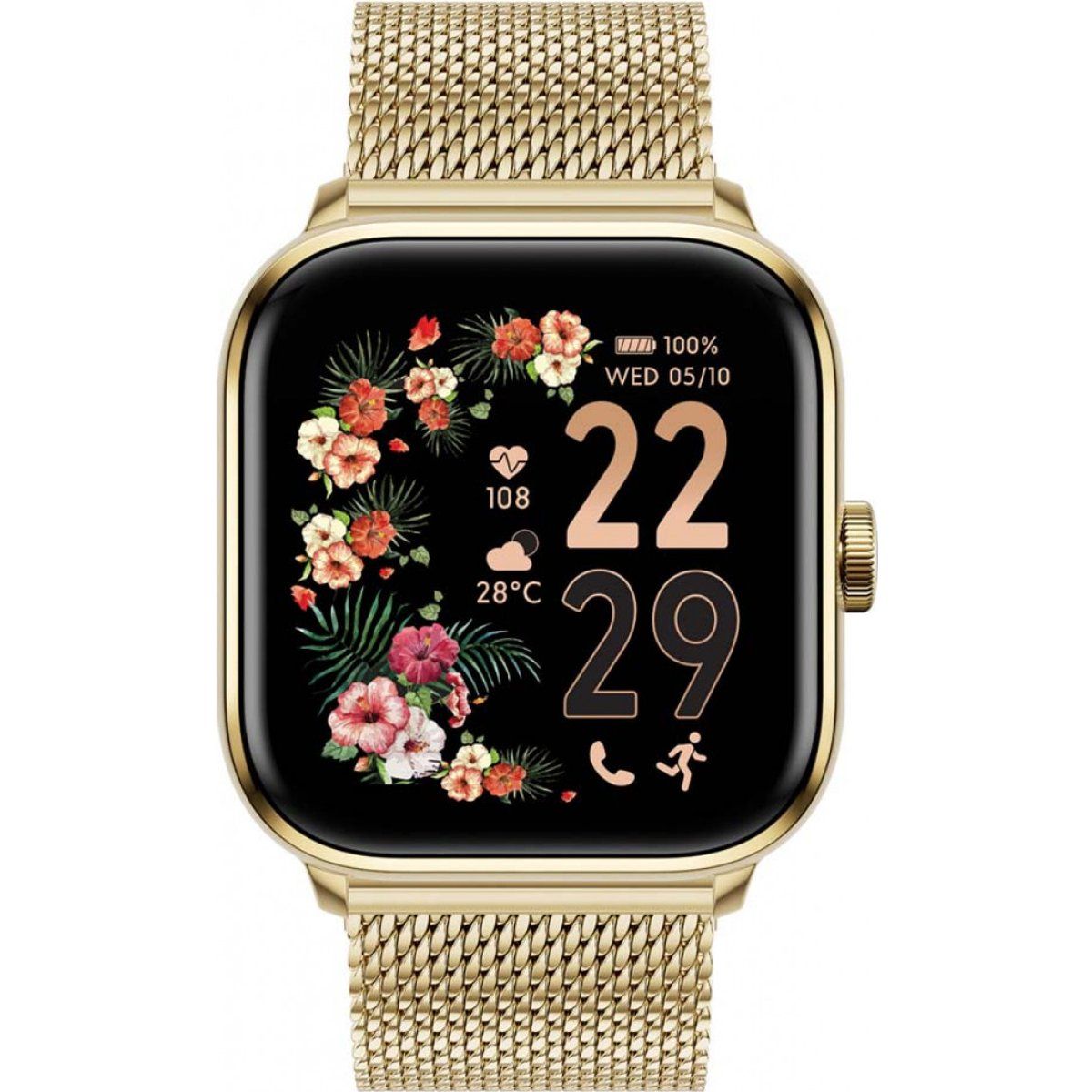 Elegante Smartwatch mit Milanaise-Armband