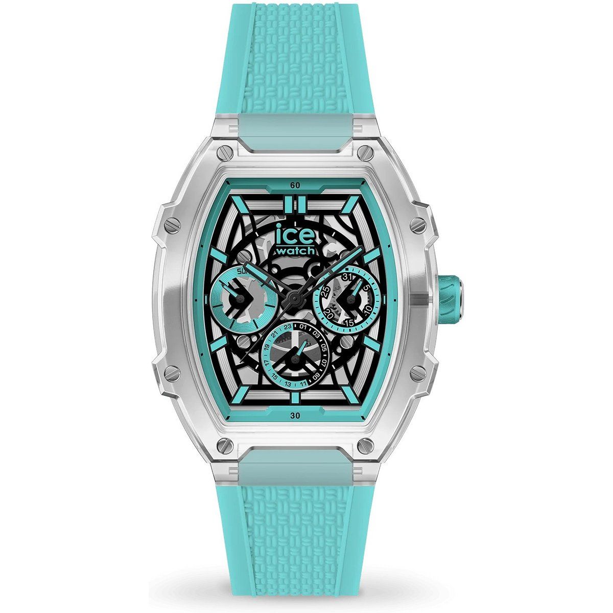 Skelettierte Multi-Dial Tonneau Uhr