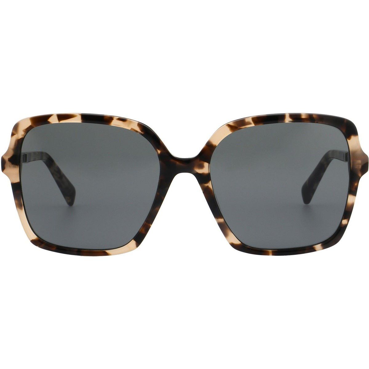 Elegante quadratische Sonnenbrille in Schildpatt-Optik