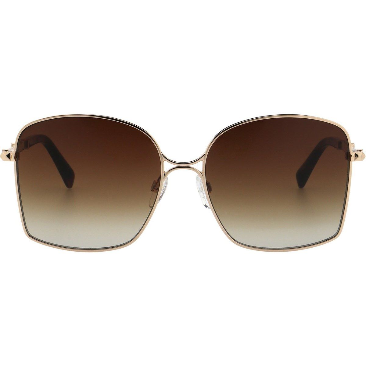 Quadratische Oversized Metall-Sonnenbrille
