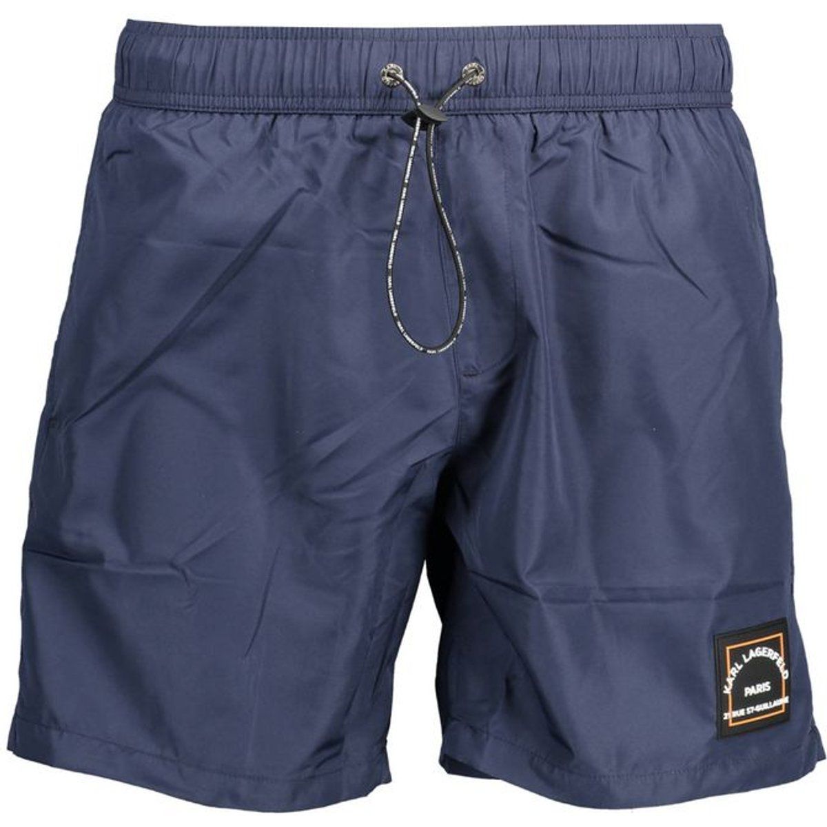 Mittellange Badeshorts mit Logo-Patch