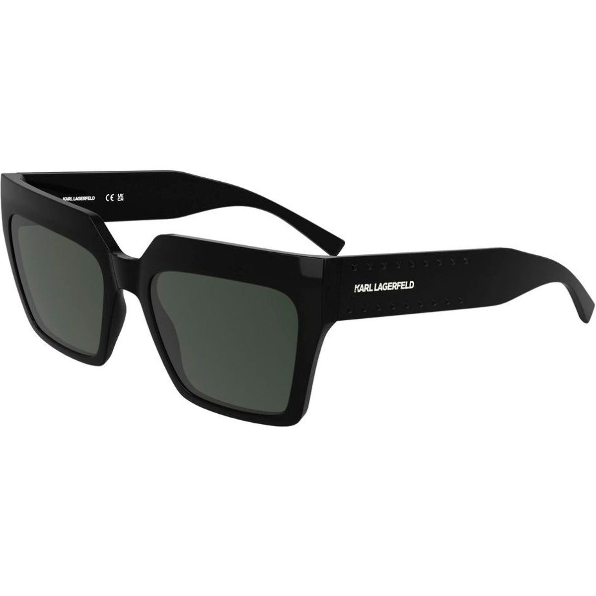 Markante eckige Sonnenbrille mit Geometrie-Rahmen