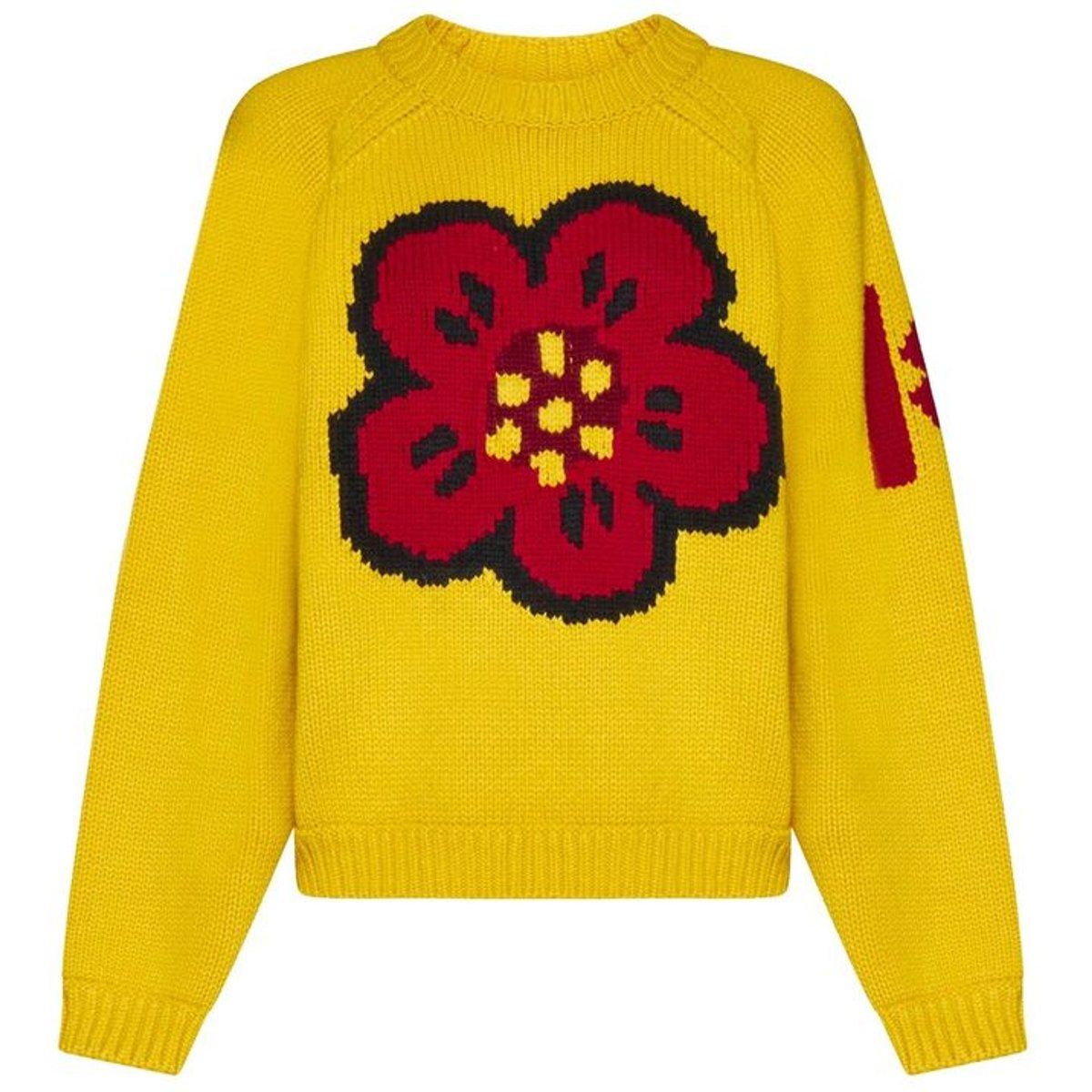 Boke-Flower Intarsien-Strickpullover