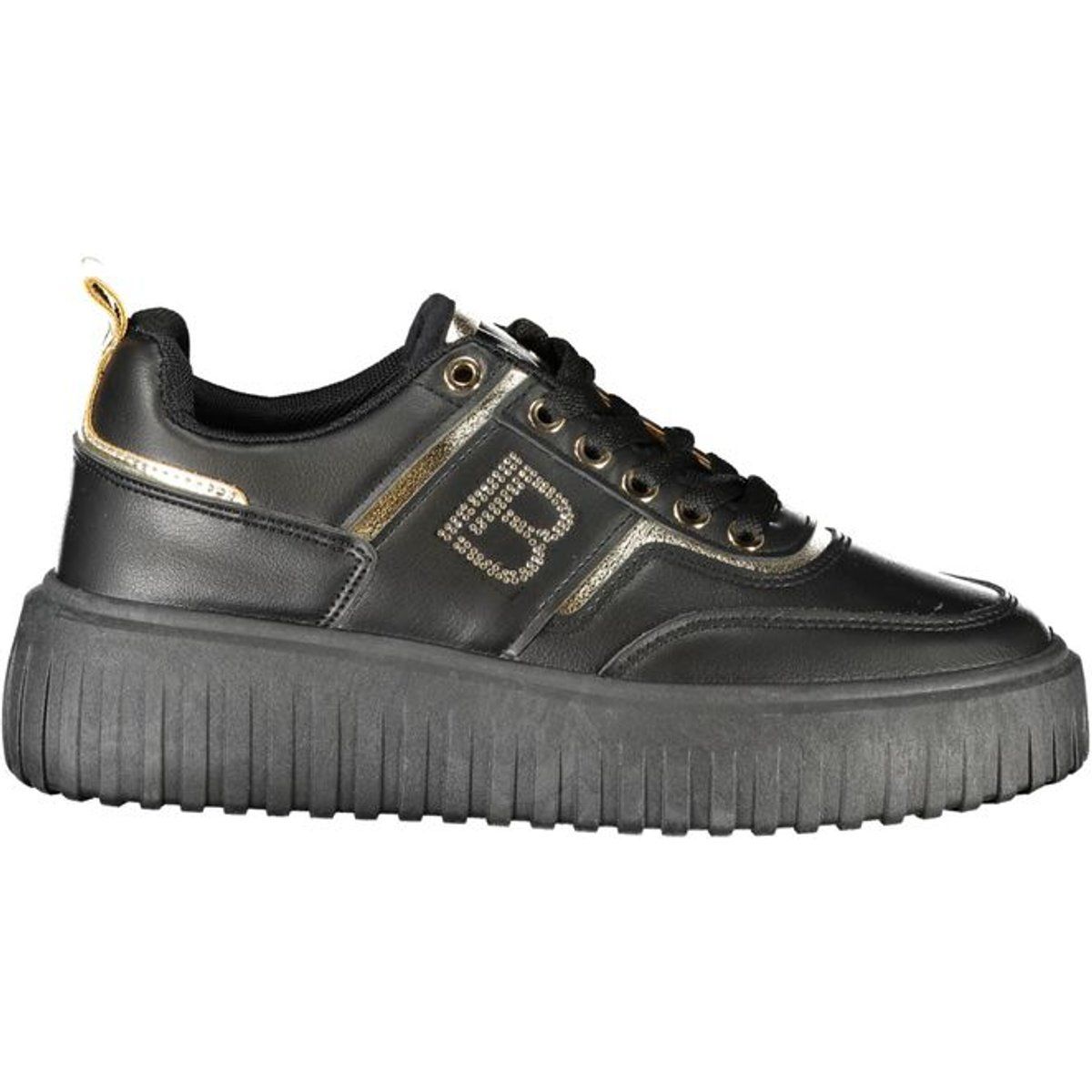 Chunky Plateau-Sneaker mit Gold-Logo