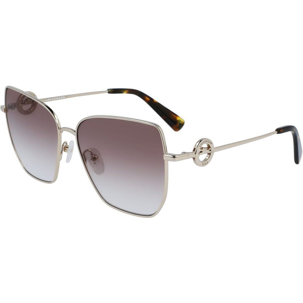 Elegante Eckige Metall-Sonnenbrille