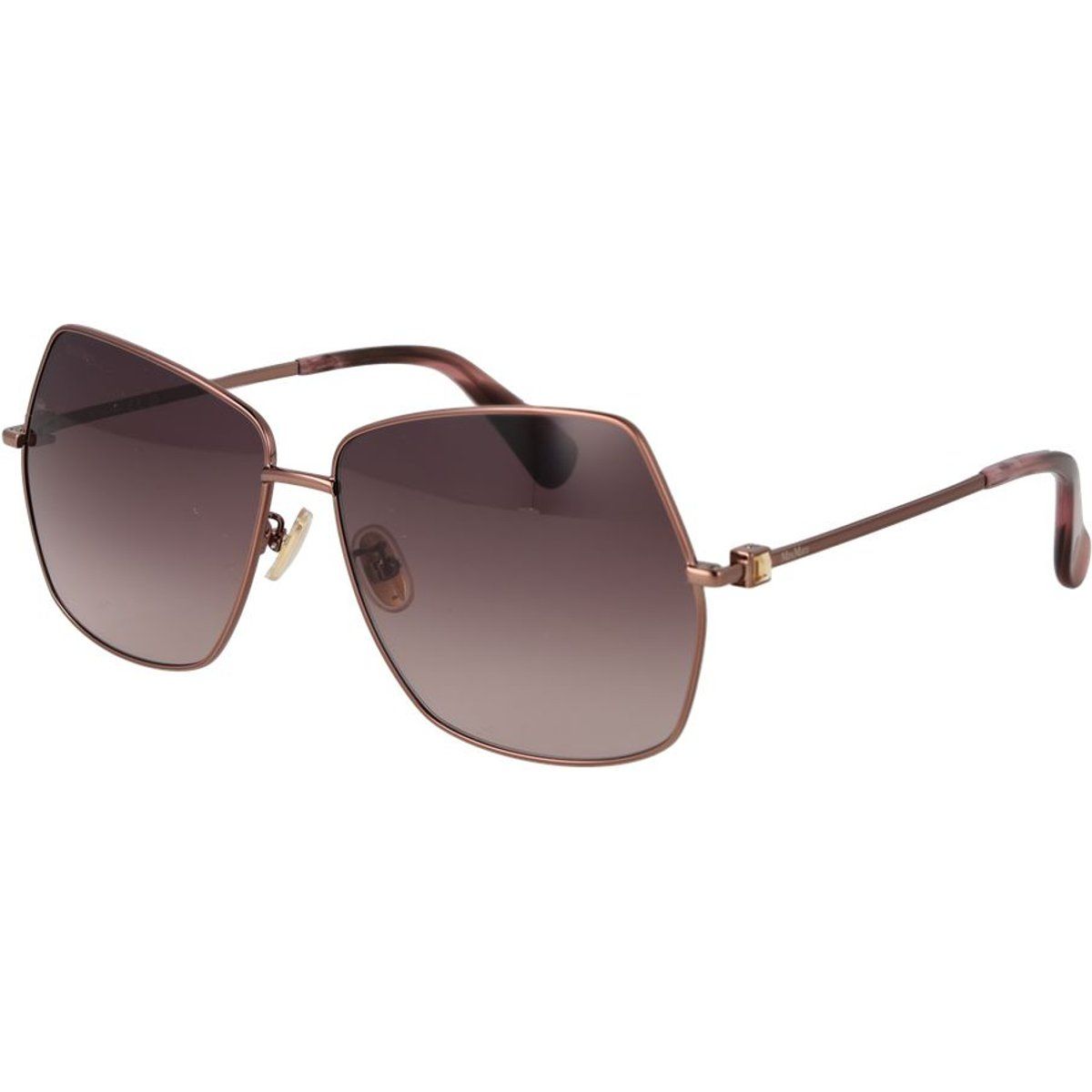 Geometrische Oversize-Metall-Sonnenbrille