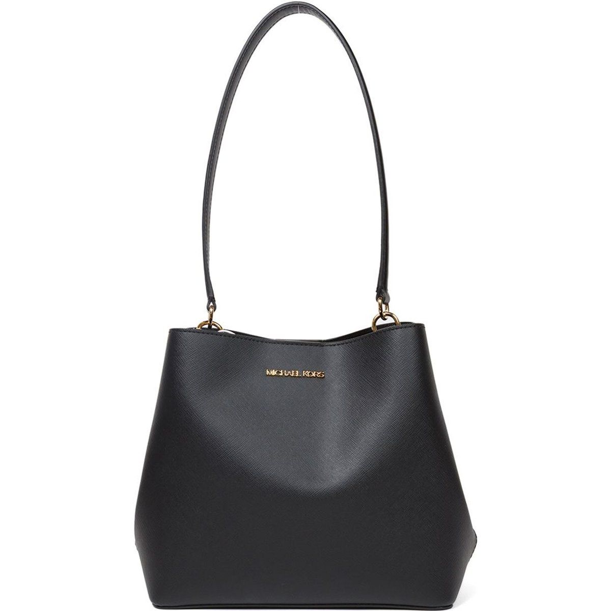Strukturierte Eimer-Schultertasche