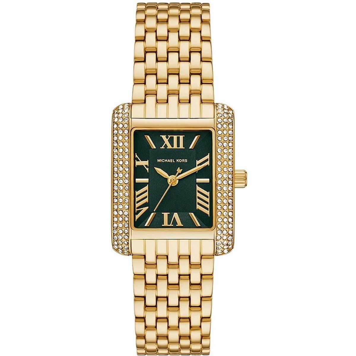 Rechteckige Emery Pavé-Uhr