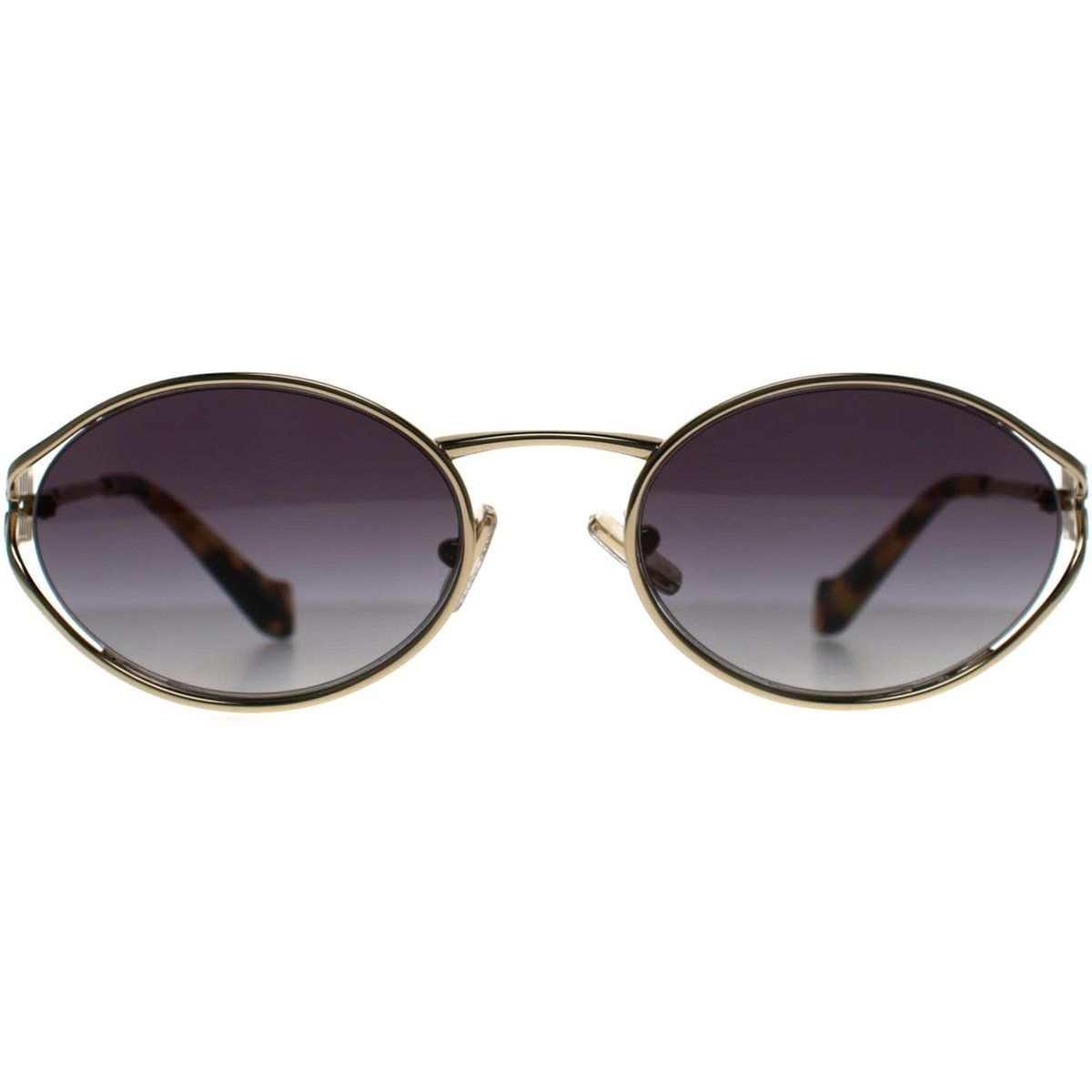Ovale Sonnenbrille mit Metallrahmen