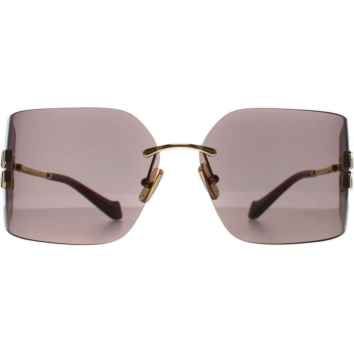 Markante randlose quadratische Sonnenbrille