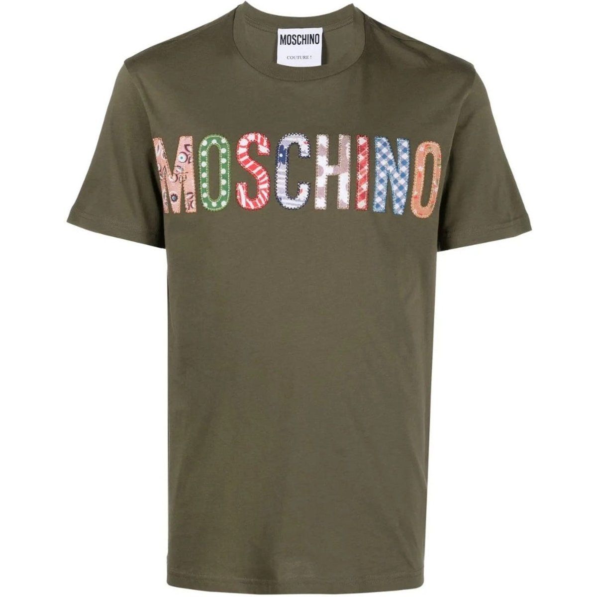 T-Shirt mit Patchwork-Logostickerei