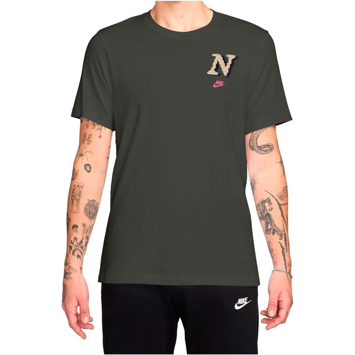 T-Shirt mit Varsity-Buchstaben-Grafik