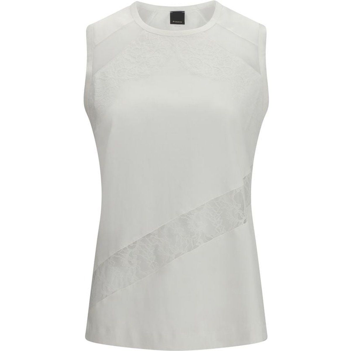 Ärmelloses Jersey-Top mit Spitze