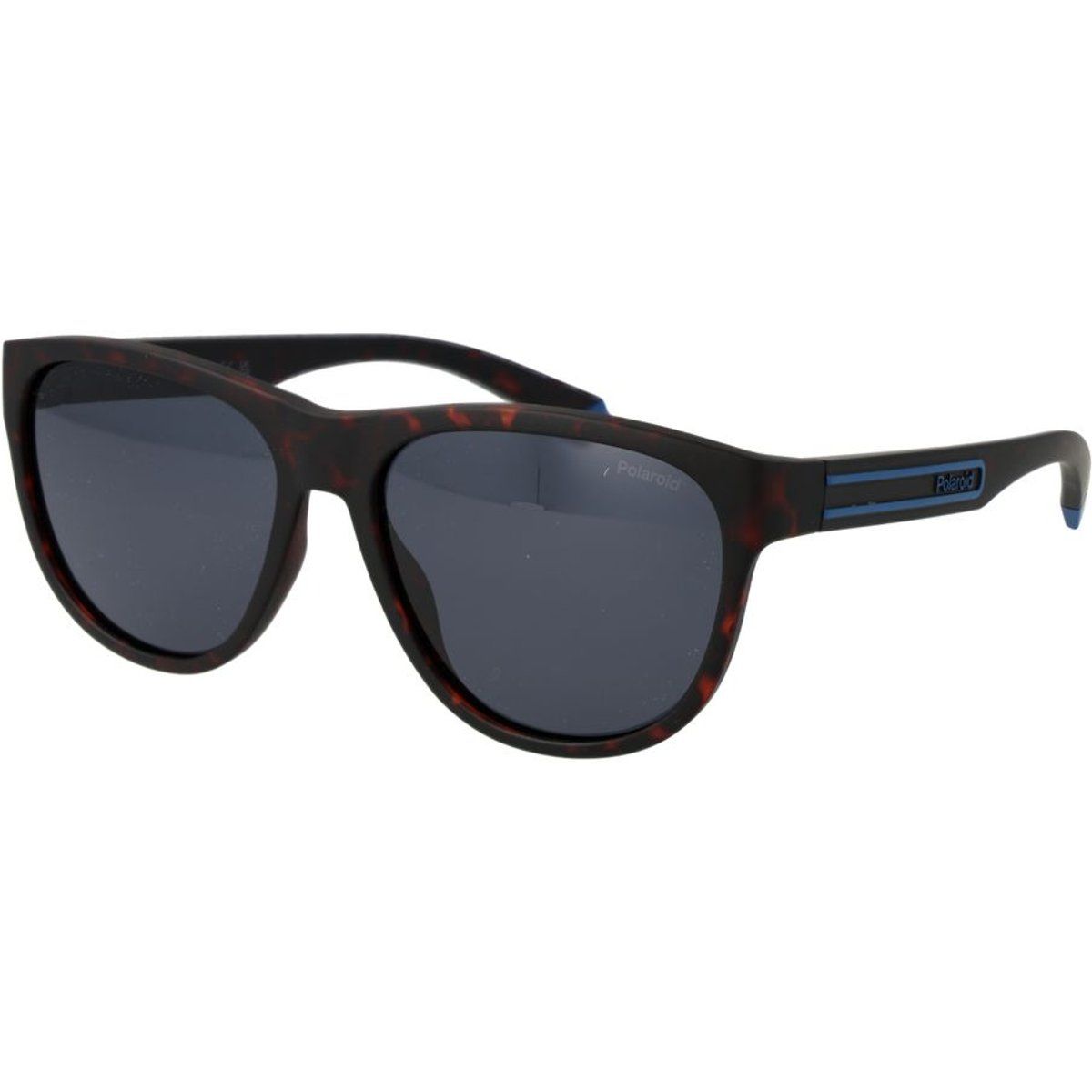Eckige Polarisierte Sonnenbrille in Schildpatt