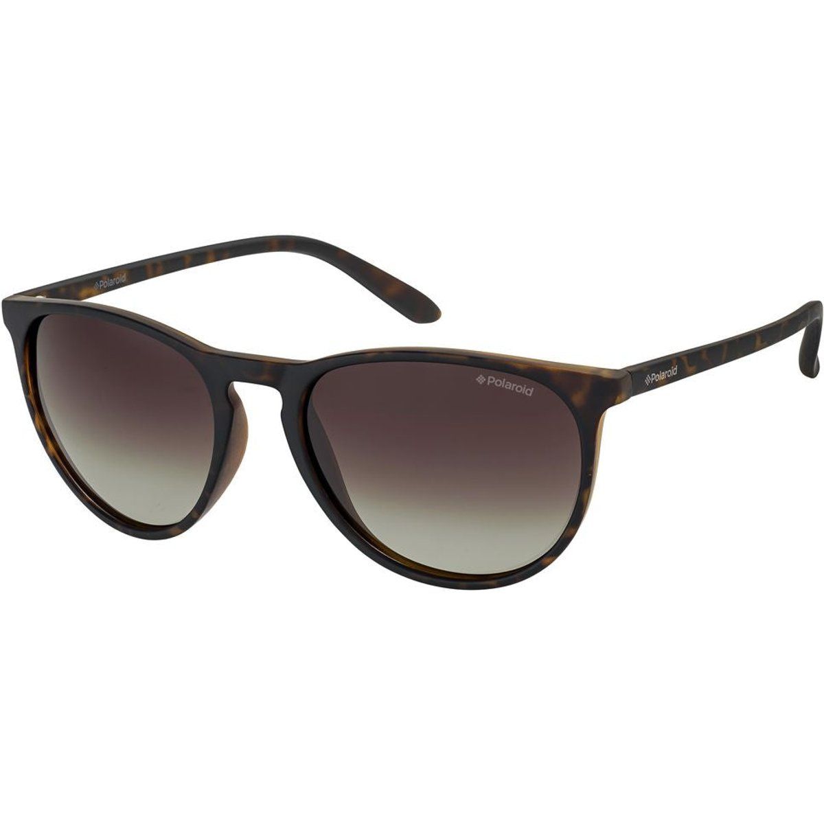Klassische abgerundete Sonnenbrille in Hornoptik