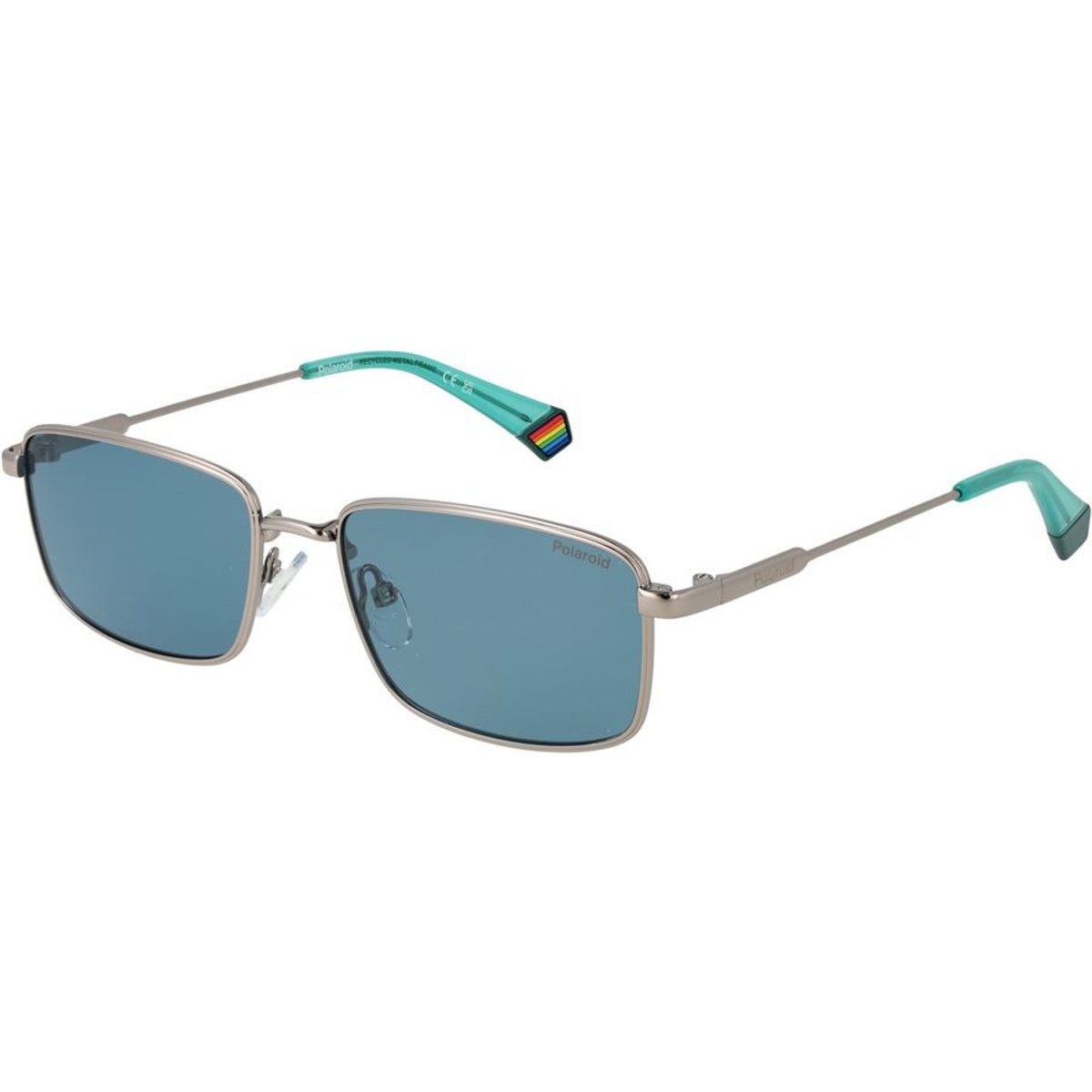 Rechteckige Sonnenbrille aus Metall